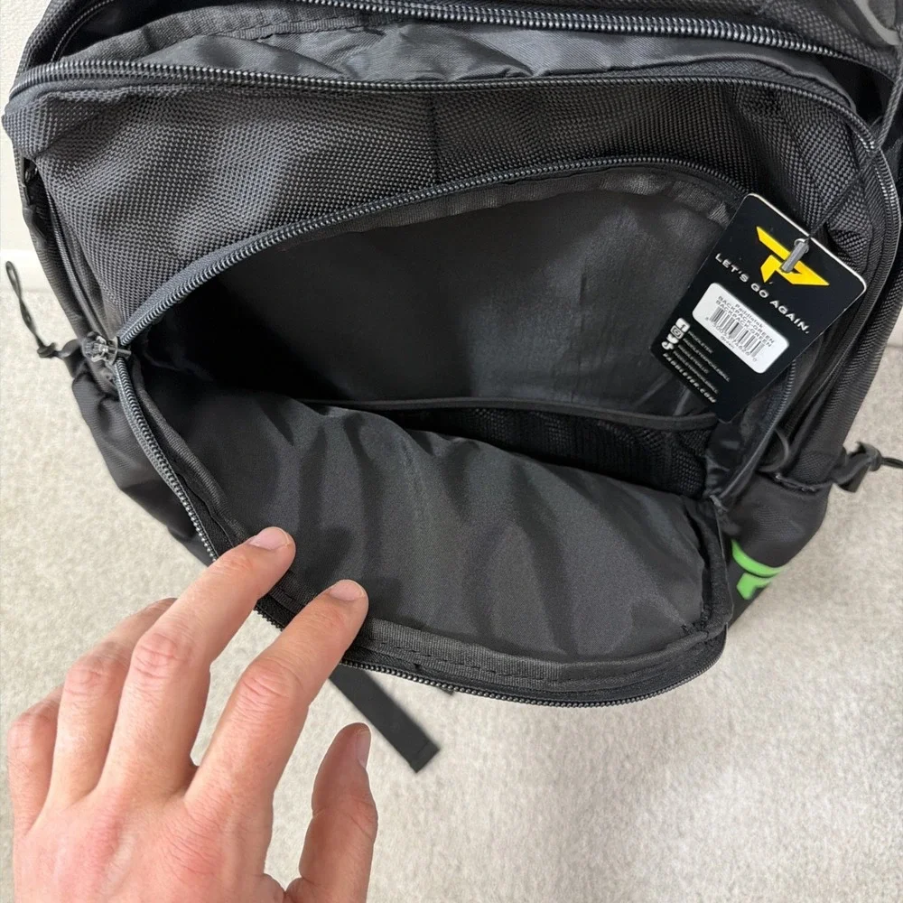 Paddletek Sport Backpack Bag Anna Waters Dave Weinbach logo Black Green